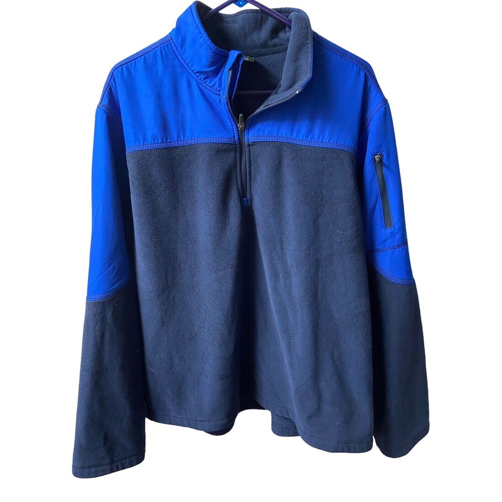 Starter Jacket Pullover Mens Size Xl Fleece Quarter Zip Long Sleeved